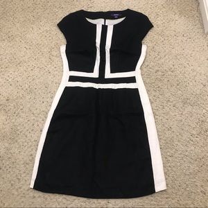 Mexx- 100% linen dress- black & white
